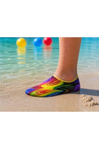 Gripptoes Kaymaz Damla Tabanlı Deniz&havuz Çorabı G1 Çok Renkli