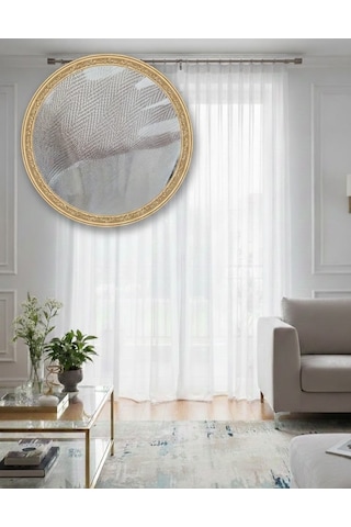 Livoras Home Balıksırtı Sık Dokuma Tül Perde Beyaz
