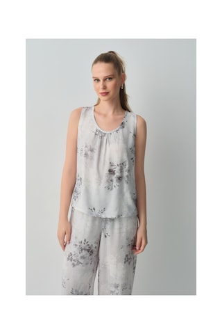 Suwen Glace Atlet Pantolon Pijama Takımı Wsh10510044337 Gri