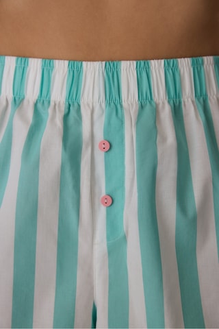 Penti Mint Yeşili Hailey Pamuklu Çizgili Şort Pijama Altı