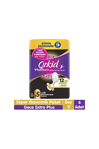 Orkid Platinum Gece Ekstra Plus Süper Ekonomik Paket 14x6 84 Adet