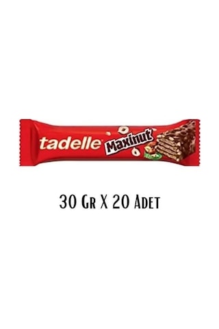 Tadelle Maxinut Çikolatalı Gofret 20 x 30 G
