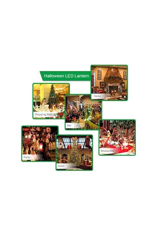 Novahub Led Fener Peri Işık Lambası Cadı Yarasa Kafatası Desen Cadılar Bayramı Asılı Aydınlatma Aracı Ev Partisi Veranda Ev Bar Arka Bahçe Dekoru, Küçük Boy Diğer