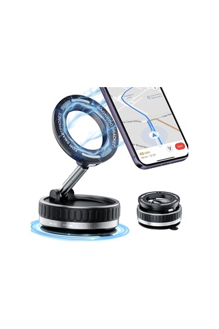 360 Dönebilen Telefon Tutucu - Ayarlanabilir Mıknatıslı Vakumlu Araç İçi Telefon Tutucu Çok Renkli