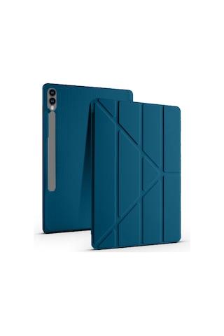 Samsung Galaxy Tab S10 Plus X820 12.4 İnç Katlanabilir Kalemlikli Standlı Akıllı Kılıf Kapaklı Kılıf