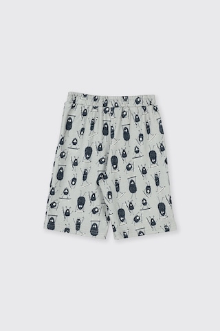 Panço Erkek Çocuk Baskılı Yeşil Pijama Takımı