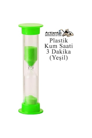 1 Adet Mini Küçük Kum Saat 3 Dakika 8 Cm Kum Zamanlayıcısı Dekoratif Masaüstü Plastik Çocuklar İçin Yeşil