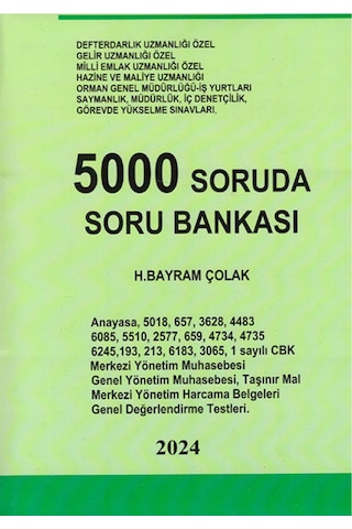 5000 Soruda Soru Bankası Hacı Bayram Çolak 2022 5000 Soruda Soru Bankası Hacı Bayram Çolak 2022