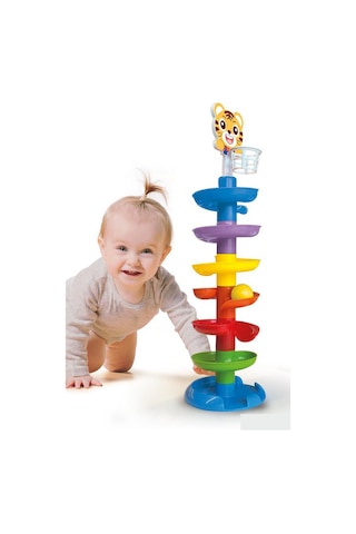 Top Yuvarlama Kulesi 63 Cm Top Kulesi Eğitici Oyuncak