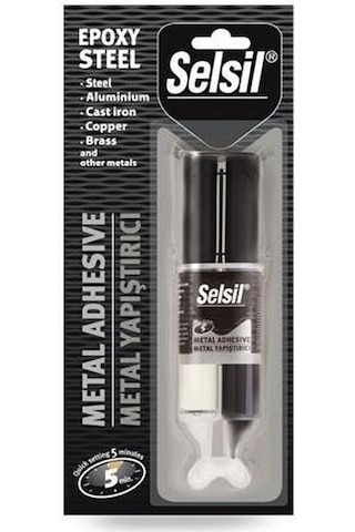 Selsil Epoksi Metal Yapıştırıcı Enjektör 5 Dakika 28 Gr Selsil Epoksi Metal Yapıştırıcı Enjektör 5 Dakika 28 Gr