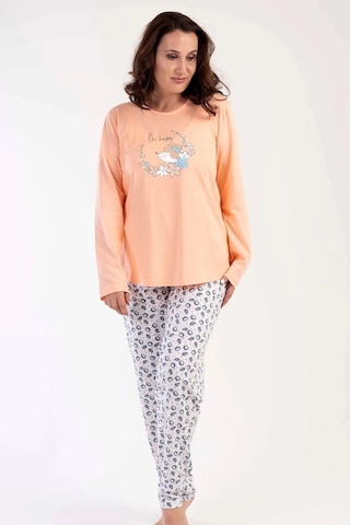 Vienetta 303214 Geniş Büyük Beden Kadın Pijama Takımı Somon V1 Somon