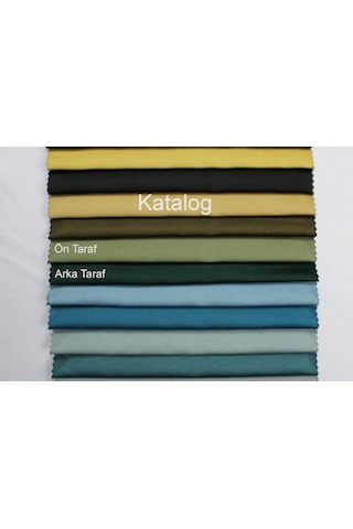 Dauble Blackut Karartma Perde Tek Kanat 1x2 Amerikan Pileli Fon Perde Askeri Yeşil