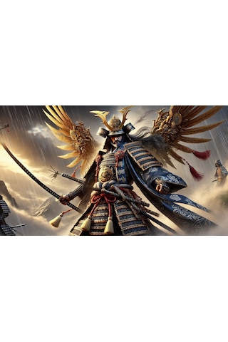 Ti-play Shogun Çalışma 60x90cm Modern Samuray Pvc Çerçevesiz Tablo
