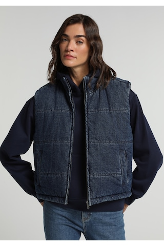 Colin's Colins Regular Fit Kadın Dark İndigo Denim Yelek Cl1082773 Q1.v1 Dn45191