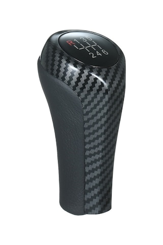 Fortunelane Bmw İçin 6 Vites Kırmızı Yazılı Manuel Vites Çubuğu, Karbon Desenli Işıklı Kırmızı Kırmızı