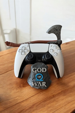 God Of War Ps4 / Ps5 Kol Tutucu Stand Joystick Standı Ragnarok Mavi