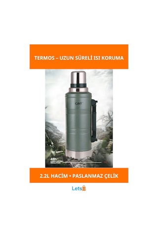 2.2l Sızdırmaz Vakumlu Paslanmaz Çelik Termos Çok Renkli