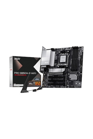 Msı Pro B850m-p Wıfı, Am5 Anakart, Matx Form Faktör, Ddr5 8200mhz Oc, Hdmı Dp, 3x M.2, Usb 10gbps, 5g Lan, Wifi 7