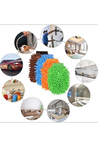 Eldiven Yumuşak Püsküllü Çizmez Yüksek Emiş Güçlü Boya Koruyucu Mikrofiber Araç Yıkama Eldiveni