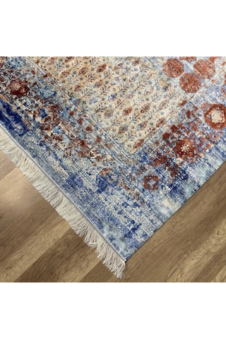 Hoom Rugs Tebriz Tr10 150 Tarak Makina Halısı Mavi Renkli