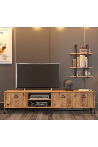 Avmpark Yanke Tv 180 Atlantik Çam Metal Raflı