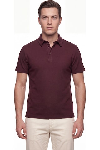 Efor Slim Fit Pamuklu Kıvrılmaz Polo Yaka Bordo Tişört Ts 928