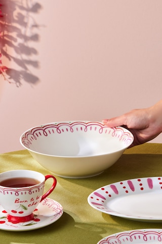Karaca Cherry Time Salata Kasesi 23 Cm Kırmızı