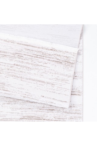 Sirius Collectıon Krem Modern Saçaklı Yumuşak Dokuma Makine Halıs