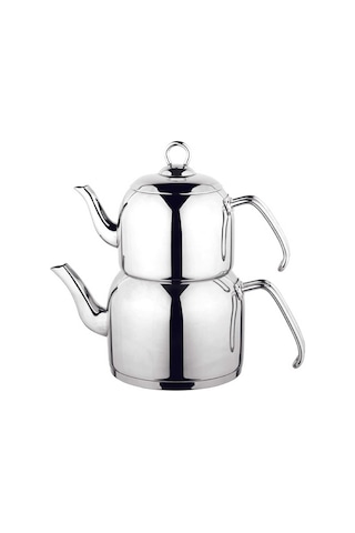 Özkent K-310 Menekşe Mega Büyük Aile Boy Çelik Saplı Çaydanlık