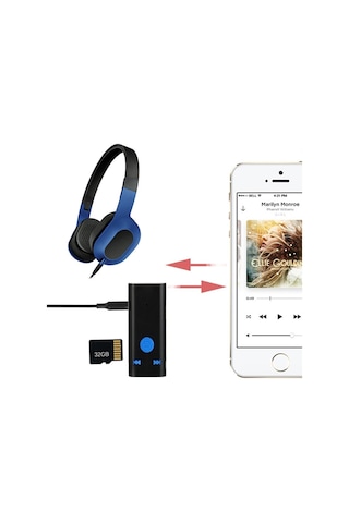 Araç Kiti Stereo Ses Müzik Alıcı Mic Hifi Aux Tf Kart Portlu Bt3.0 A2dp