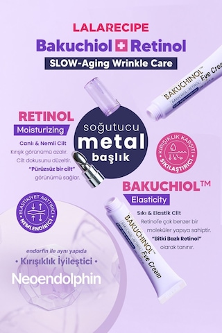 Lalarecipe Retinol Bakuchiol Göz Kremi 1+1 Set LALARECIPE Bakuchinol Eye Cream 20ml x 2 Set