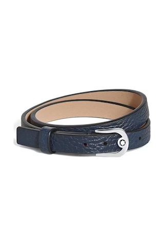 Montblanc Grain Deri At Nalı Tokalı Bileklik 136937 Lacivert