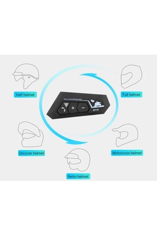 Vothoon Bt22 Kask Kulaklık Bluetooth Motosiklet Kulaklık 5.0 Bluetooth Interkom Motorsiklet Kulaklık