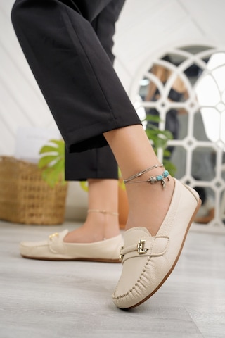 Khayt Daisy Casual Günlük Kadın Babet Ayakkabı Bej