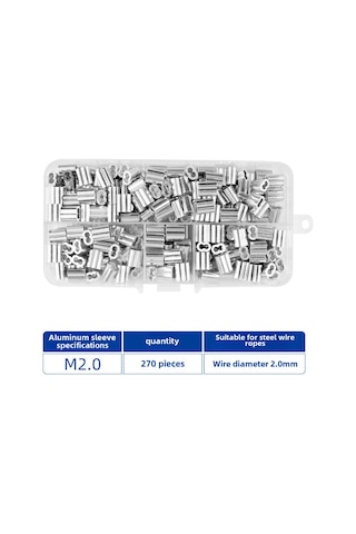 Kosona Deniz Balıkçılığı İçin 8-şekilli Alüminyum Korumalı Tel Teli Pres Makinesi, Alüminyum Klemme Bağlama Ve Kesme Aleti M2.0规格, 270 Adet/kutu