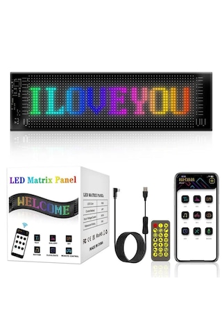 Led Matrix Panel Dijital Kayar Rgb Ekran Kumandalı Mobil Uygulama