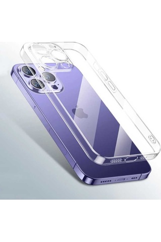 Apple Uyumlu iPhone 13 Pro Max Kılıf Şeffaf Sert Pc Zore Sararmayan Vayt Kapak