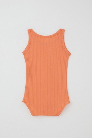 Breeze Kız Bebek Çıtçıtlı Atlet Zıbın Body Jakarlı 9 Ay-3 Yaş, Somon SOMON