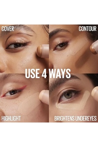 Maybelline New York Lifter Stix Yüz Şekillendirici Stick- 45 Kızılcık Tohumu Yağı, Doğal Kaplama, Şekillendirilmiş Görünüm, Komedojenik Olmayan, Çok Amaçlı Kontur