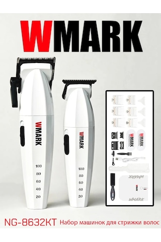 Wmark Ng-8632 Beyaz Metal Saç Şekillendirme Seti 419602133