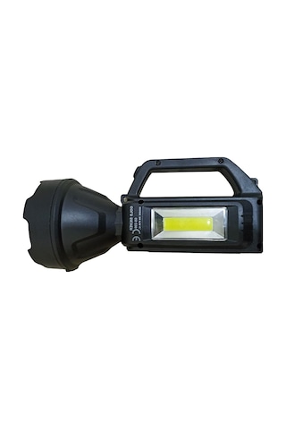 Gold Silver GS230 Şarjlı USB Led El Feneri Kamp Spor Lambası 7 W Siyah