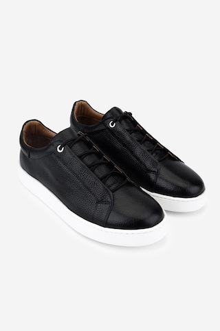 Valmenti Erkek Hakiki Deri Siyah Floter Sneakers & Spor Ayakkabı 04 4444 Erk Ayk Y26 Sıyah Fltr