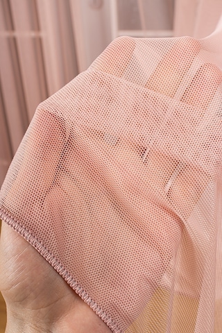 Pudra Grek Tül Perde Petek Zemin