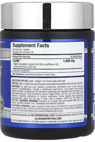 Allmax Essentials Cla 95 30 Softgels