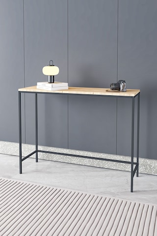 Canvas Meşe Metal Dresuar Siyah