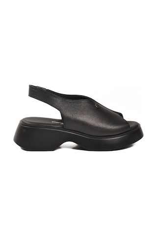 Pierre Cardin Siyah Kadın Günlük Topuklu Sandalet Pc-7390 Z Siyah