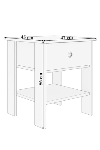 Saray Komidin Şık Yatak Odası Komidin Gri