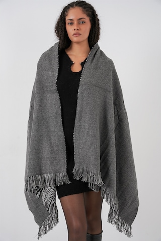 Kadın Yumuşak Dokulu Kalın Şal Atkı 15951 - Antrasit Antrasit