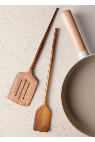 The Mia Natura Akasya Delikli Spatula 35x8 Cm