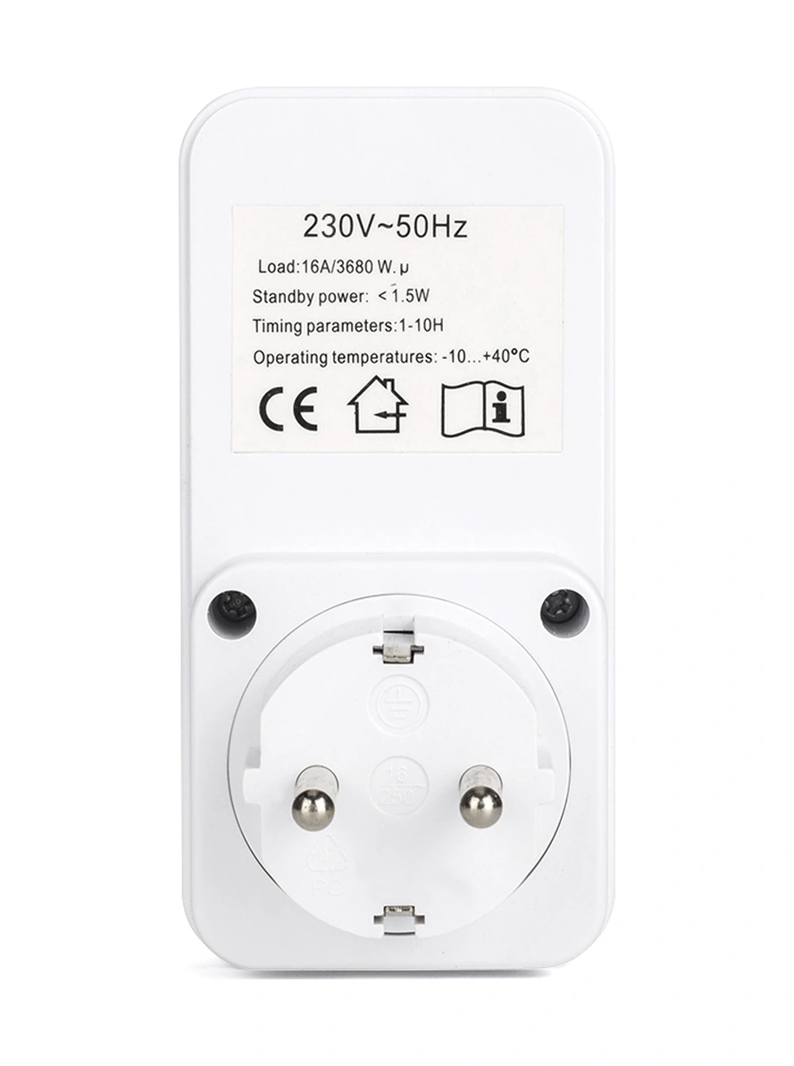 Youmex Eu Standartlı Zamanlayıcı Prizi - 1-10 Saat Otomatik Kapatma Fonksiyonu, Ac240v, Enerji Tasarrufu İçin Elektrikli Cihaz Kontrolü Tm04 Classıc